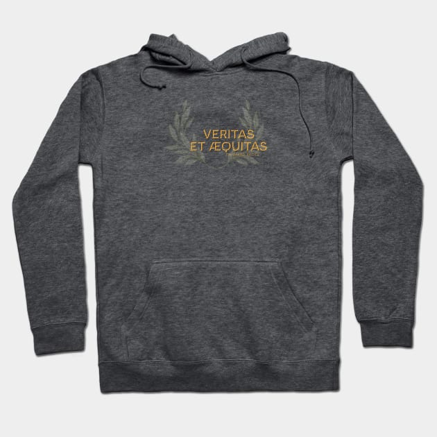 Veritas et Aequitas, Truth and Justice. Latin maxim. Hoodie by Stonework Design Studio